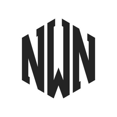 NWN Logo Tasarımı. Altıgen şekilli ilk Harf NWN Monogram Logosu
