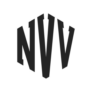 NVV Logo Tasarımı. İlk Harf NVV Monogram Logosu Hexagon şekli ile