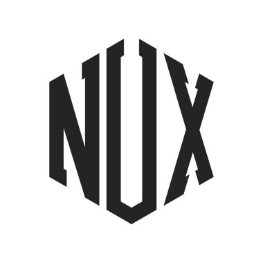 NUX Logo Tasarımı. Altıgen şekil kullanan ilk Harf NUX Monogram Logosu
