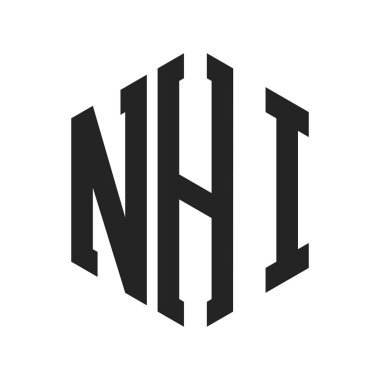 NHI Logo Tasarımı. Altıgen şekilli ilk Harf NHI Monogram Logosu