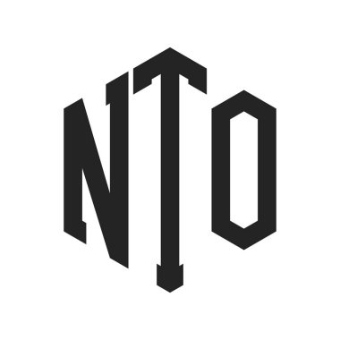 NTO Logo Design. Initial Letter NTO Monogram Logo using Hexagon shape clipart