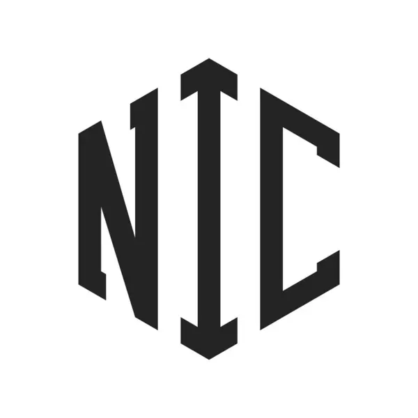 stock vector NIC Logo Design. Initial Letter NIC Monogram Logo using Hexagon shape