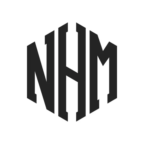 stock vector NHM Logo Design. Initial Letter NHM Monogram Logo using Hexagon shape