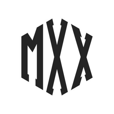 MXX Logo Tasarımı. Altıgen şekilli ilk Harf MXX Monogram Logosu