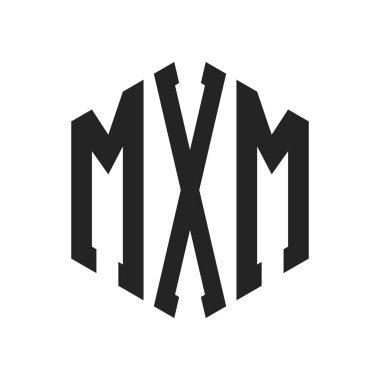 MXM Logo Tasarımı. Altıgen şekilli ilk Harf MXM Monogram Logosu