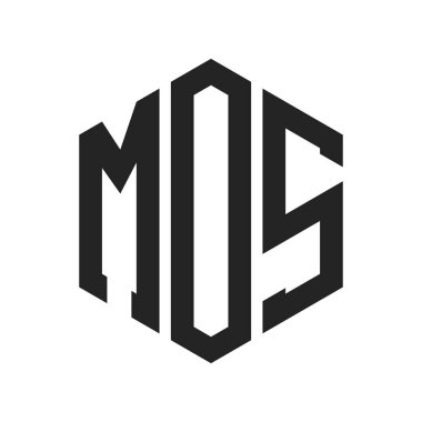 MOS Logo Tasarımı. Altıgen şekilli ilk Harf MOS Monogram Logosu