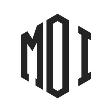 MOI Logo Design. Initial Letter MOI Monogram Logo using Hexagon shape clipart