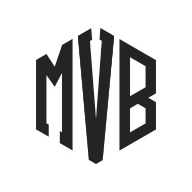 MVB Logo Tasarımı. Altıgen şekilli ilk Harf MVB Monogram Logosu