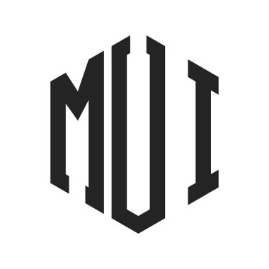MUI Logo Tasarımı. Altıgen şekilli ilk Harf MUI Monogram Logosu
