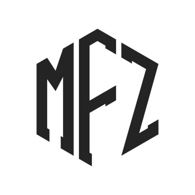 MFZ Logo Tasarımı. Altıgen şekilli ilk Harf MFZ Monogram Logosu