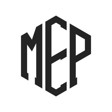 MEP Logo Design. Initial Letter MEP Monogram Logo using Hexagon shape clipart