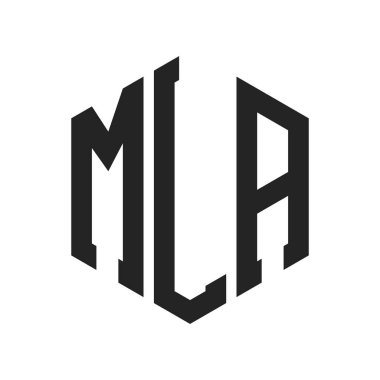 MLA Logo Tasarımı. Altıgen şekilli ilk Harf MLA Monogram Logosu