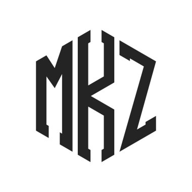 MKZ Logo Tasarımı. Altıgen şekilli ilk Harf MKZ Monogram Logosu