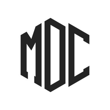 MDC Logo Tasarımı. Altıgen şekilli İlk Harf MDC Monogram Logosu