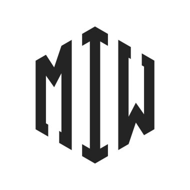 MIW Logo Tasarımı. Altıgen şekilli MIW Baş Harfi Monogram Logosu