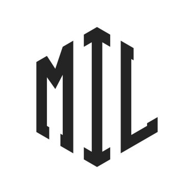 MIL Logo Tasarımı. Altıgen şekil kullanan MIL Baş Harfi Monogram Logosu