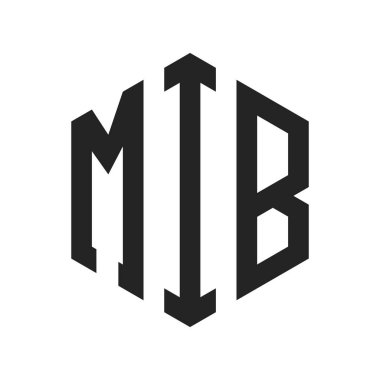 MIB Logo Design. Initial Letter MIB Monogram Logo using Hexagon shape clipart