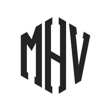 MHV Logo Tasarımı. Altıgen şekilli ilk Harf MHV Monogram Logosu