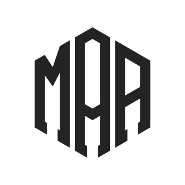 MAA Logo Tasarımı. Altıgen şekilli ilk Harf MAA Monogram Logosu