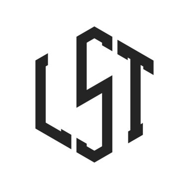 LST Logo Design. Initial Letter LST Monogram Logo using Hexagon shape clipart