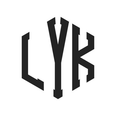 LYK Logo Tasarımı. Altıgen şekilli ilk Harf LYK Monogram Logosu