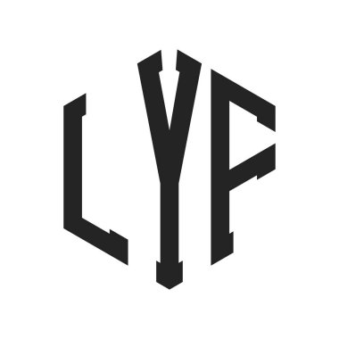 LYF Logo Tasarımı. Altıgen şekilli ilk Harf LYF Monogram Logosu