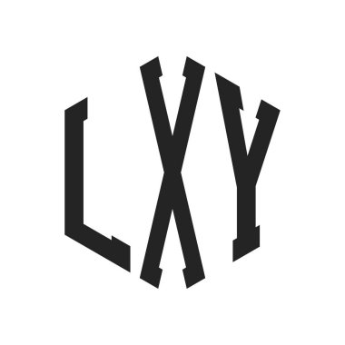 LXY Logo Tasarımı. Altıgen şekilli ilk Harf LXY Monogram Logosu