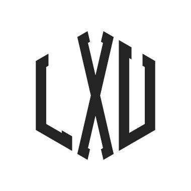 LXU Logo Tasarımı. Altıgen şekil kullanan ilk Harf LXU Monogram Logosu