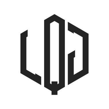 LQJ Logo Tasarımı. Altıgen şekilli ilk Harf LQJ Monogram Logosu