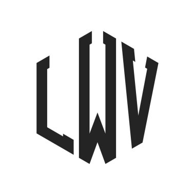 LWV Logo Tasarımı. Altıgen şekilli ilk Harf LWV Monogram Logosu