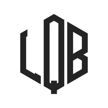 LQB Logo Tasarımı. Altıgen şekilli ilk Harf LQB Monogram Logosu