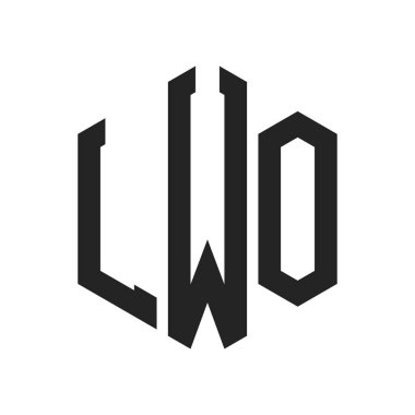 LWO Logo Tasarımı. Altıgen şekilli ilk Harf LWO Monogram Logosu
