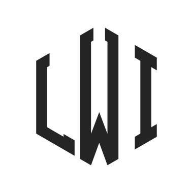 LWI Logo Tasarımı. Altıgen şekilli ilk Harf LWI Monogram Logosu