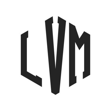 LVM Logo Tasarımı. Altıgen şekilli ilk Harf LVM Monogram Logosu