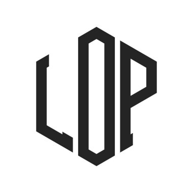 LOP Logo Tasarımı. Altıgen şekil kullanan ilk Harf LOP Monogram Logosu