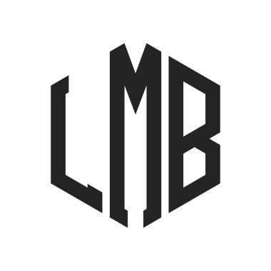 LMB Logo Design. Initial Letter LMB Monogram Logo using Hexagon shape clipart