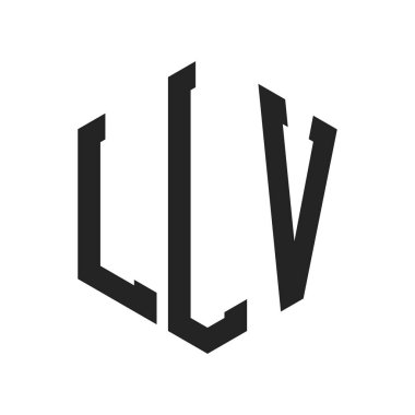LLV Logo Tasarımı. Altıgen şekilli ilk Harf LLV Monogram Logosu