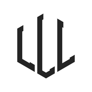 LLL Logo Design. Initial Letter LLL Monogram Logo using Hexagon shape clipart