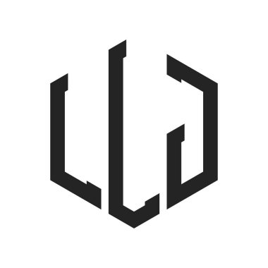 LLJ Logo Tasarımı. Altıgen şekilli ilk Harf LLJ Monogram Logosu