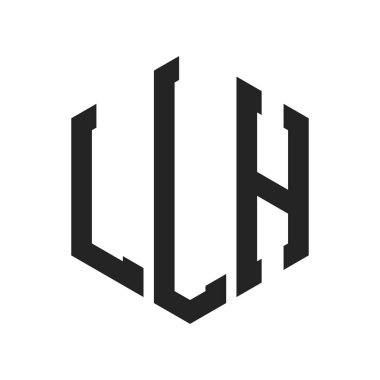 LLH Logo Tasarımı. Altıgen şekil kullanan İlk Harf LLLH Monogram Logosu