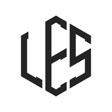LES logo tasarımı. Altıgen şekil kullanan ilk Harf LES Monogram Logosu