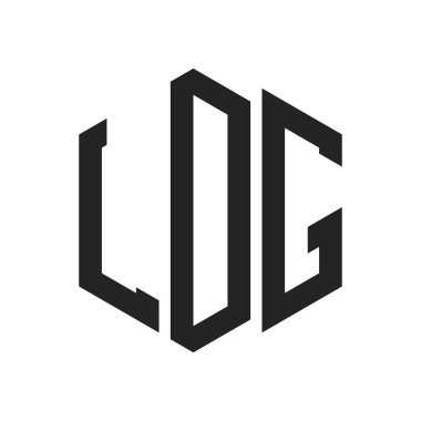 LDG Logo Tasarımı. Altıgen şekil kullanan İlk Harf LDG Monogram Logosu
