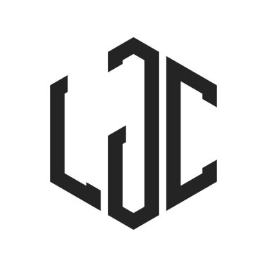 LJC Logo Tasarımı. Altıgen şekilli ilk Harf LJC Monogram Logosu