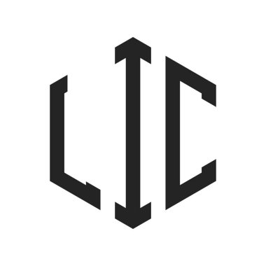 LIC Logo Tasarımı. Altıgen şekil kullanan ilk Harf LIC Monogram Logosu