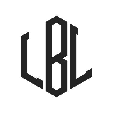 LBL Logo Design. Initial Letter LBL Monogram Logo using Hexagon shape clipart
