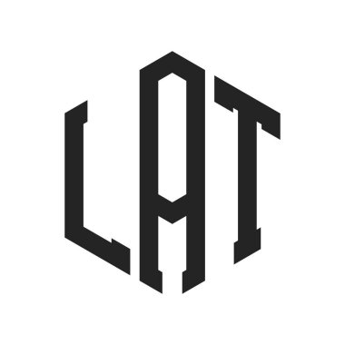 Son Logo Tasarımı. Altıgen şekilli ilk Harf LAT Monogram Logosu