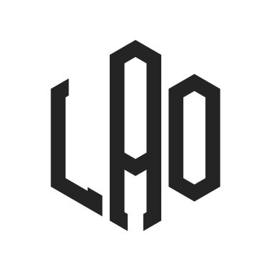 LAO Logo Tasarımı. Altıgen şekilli ilk Harf LAO Monogram Logosu