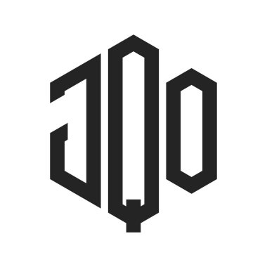 JQO Logo Tasarımı. Altıgen şekil kullanan ilk Harf JQO Monogram Logosu