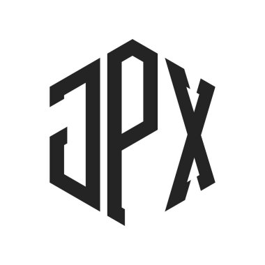 JPX Logo Design. Initial Letter JPX Monogram Logo using Hexagon shape clipart