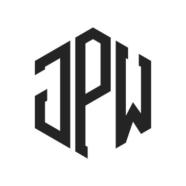 JPW Logo Design. Initial Letter JPW Monogram Logo using Hexagon shape clipart